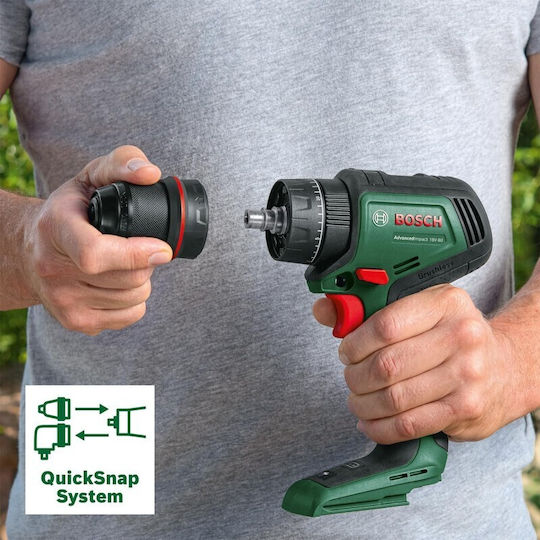 Bosch AdvancedDrill 18V-80 QuickSnap Δραπανοκατσάβιδο Μπαταρίας Solo Brushless 18V