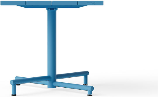 Fatboy Fred's quadratischer Bistreau-Aluminiumtisch 80x80x76 cm I Wave Blue
