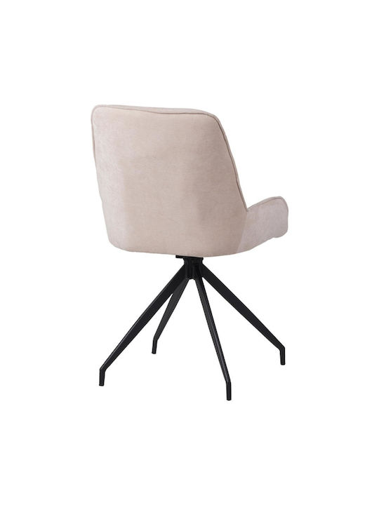Kadeira Dining Room Fabric Armchair Beige 57.5x51x89cm