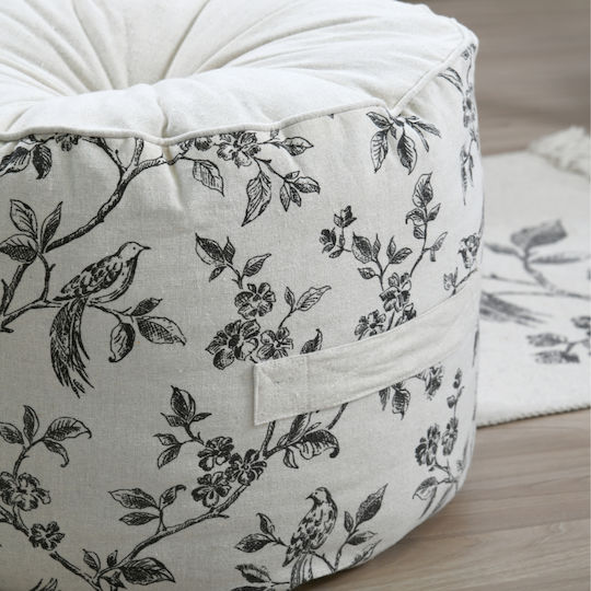 Pouf Φ40x30 S-f Clarine Off White C8d445001 Φ40x30