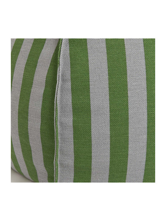 Vibes Pouf Green Blue Stripes