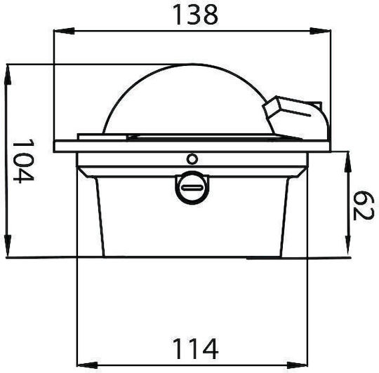 Eval BP1 Busolă pentru Barcă Busolă orizontală montată încastrat, 114x104mm