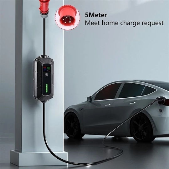 Immax Φορητός Τριφασικός Σταθμός Φόρτισης 11kW με Ενσωματωμένο Καλώδιο Type 2 (IM1267)