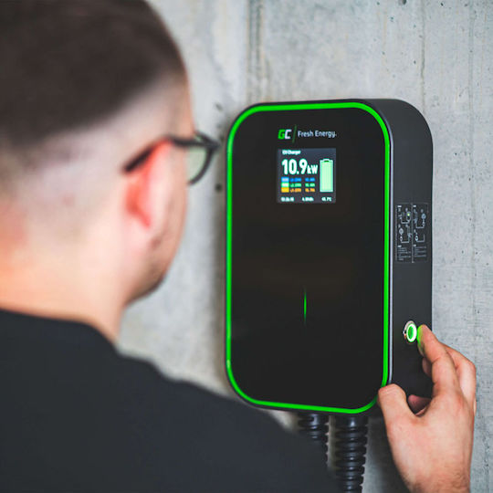 Green Cell EV15RFID Wall Mounted Three-Phase Charging Station 22kW Type 2 (EV15RFID)
