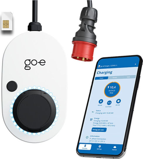 Go-e Gemini flex 2.0 Επιτοίχιος Τριφασικός Φορτιστής 22kW Type 2