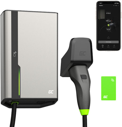 Green Cell Wandmontierter Dreiphasiger Elektroauto-Ladestation 22kW mit Integriertem Kabel Typ 2 (EVGC021B2275)