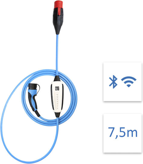 Dinitech Portable Single Phase Charger 22kW with Built-in Cable 7.5m Type 2