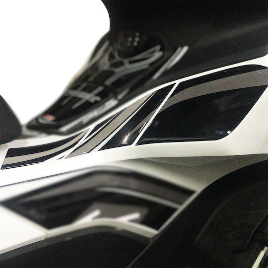 Gpk Set 3D Frontseitenaufkleber Honda PCX 125 '21-'22 Schwarz-Grau