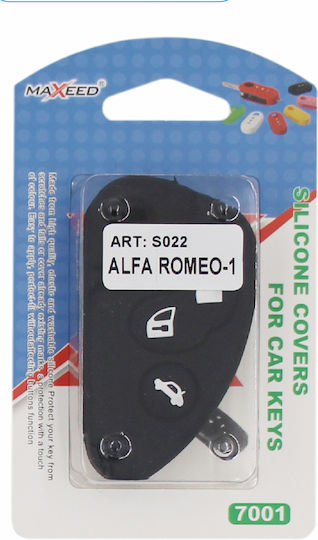 Husă Cheie Type-1 din Silicon cu 3 Butoane pentru Alfa Romeo în Culoarea Negru