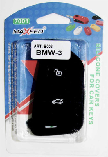 Silicone Car Key Cover Case Type-3 with 3 Buttons for Bmw Black NG-