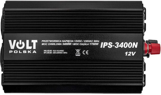 Volt Polska Inverter Αυτοκινήτου Τροποποιημένου Ημιτόνου 3400W για Μετατροπή 12V DC σε 230V AC