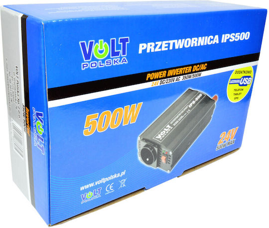 Volt Polska Inverter Αυτοκινήτου Τροποποιημένου Ημιτόνου 500W για 12V DC