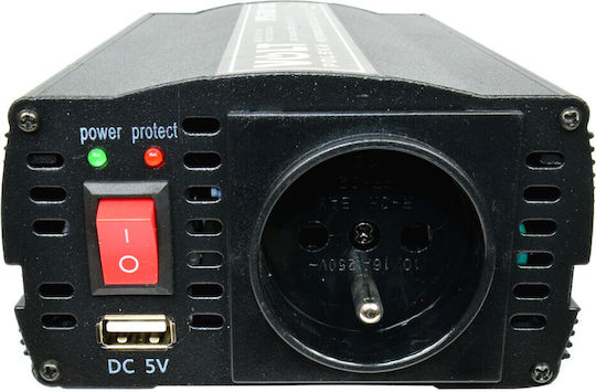 Volt Inverter Αυτοκινήτου Τροποποιημένου Ημιτόνου 1000W για Μετατροπή 12V DC σε 230V AC