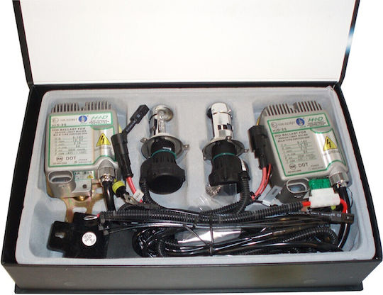 Autoline Xenon Σετ Φωτισμού Αυτοκινήτου H4 35W 12V 6000K Ψυχρό Λευκό