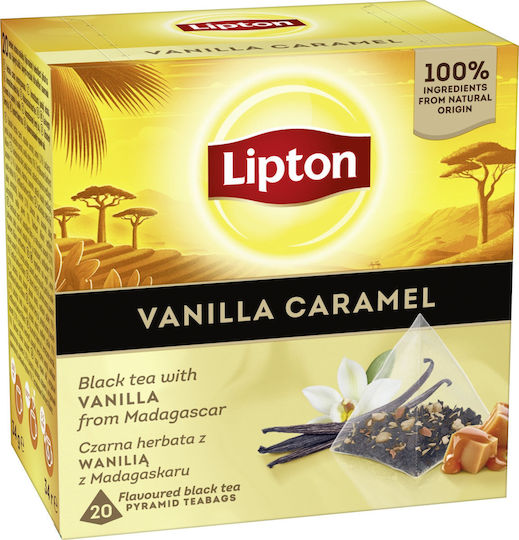Lipton Τσάι Lipton Πυραμίδες Μαύρο Βανίλια 20 Φακελάκια