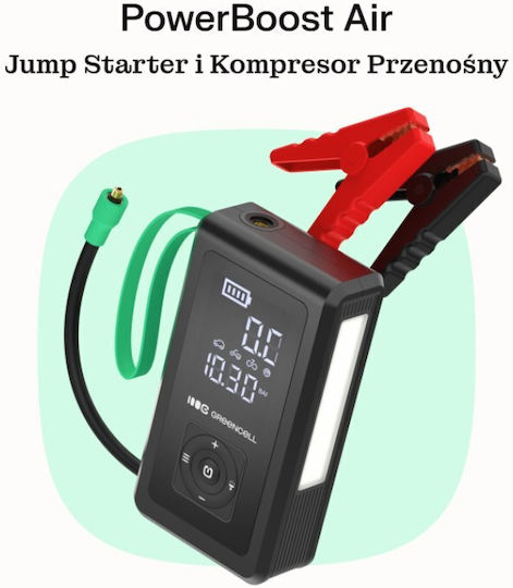 Green Cell Tragbarer Batterie-Starter Auto & Motorrad 8000mAh mit Power Bank / Taschenlampe 12V