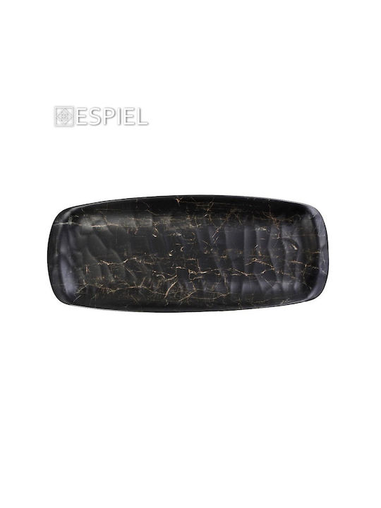 Espiel Black Wood Serving Platter Rectangular Brown 33.5x13.5cm