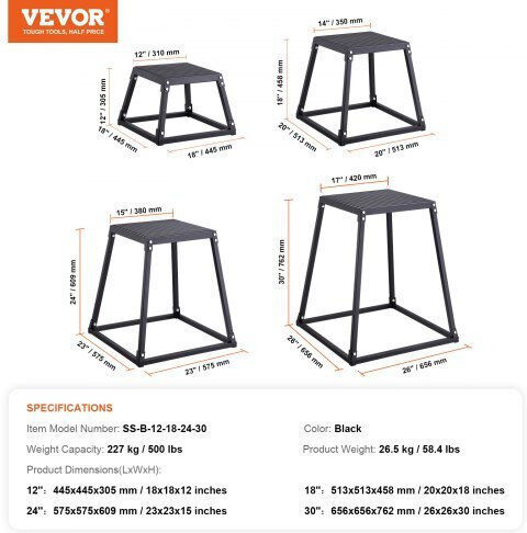 Vevor Plyometric Box 4 Pieces