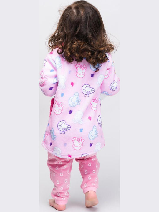 Peppa Pig Παιδική Ρόμπα Χειμωνιάτικη Fleece Ροζ