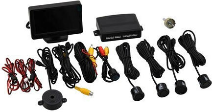 Compass Auto-Parksystem mit Kamera / Bildschirm und 4 Sensoren in Schwarz Farbe