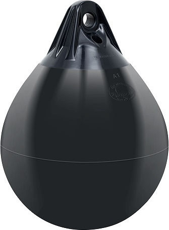 Eval Boat Balloon Polyform A-1 Μπαλόνι Στρογγυλό Βαρέως Τύπου Μαύρο 38cm Black