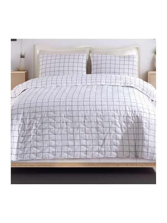 Eponj Home Σετ Κουβερλί Διπλό Gray 200x220cm 3τμχ