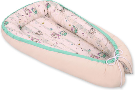 Bobono Βρεφικό Μαξιλάρι Φωλιά Cream, Powder Pink