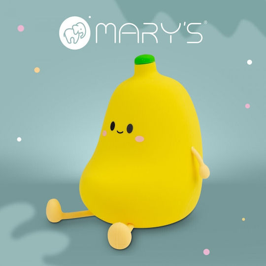 Mary's Led Παιδικό Διακοσμητικό Φωτιστικό Κίτρινο 12.6x11.5x10.2εκ.