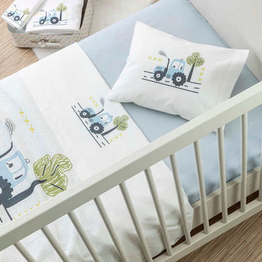 Borea Set Lenjerie De Patut Bebe Alb 120x160cm Borea Set Lenjerie De Patut Bebe Alb 120x160cm
