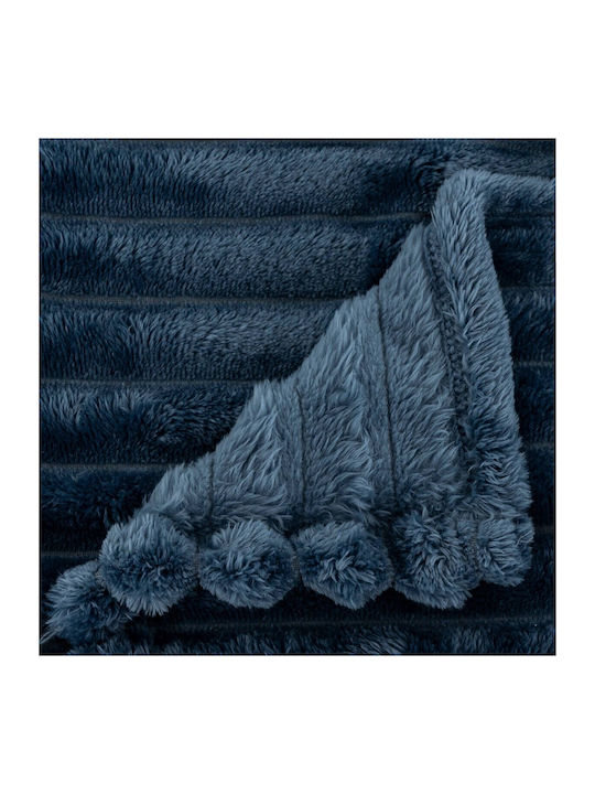 Atmosphera Astbox Decke Couch 130x170cm Blau