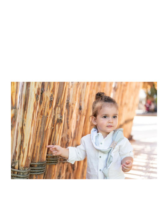Stova Bambini Βαπτιστικό Κοστούμι για Αγόρι Λινό Λευκό 5τμχ