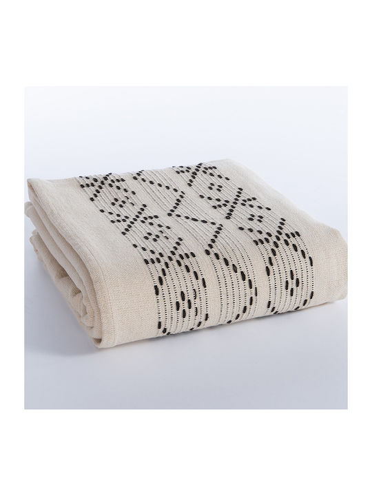 Nef-Nef Homeware Create Ριχτάρι Πολυθρόνας 180x180εκ. Εκρού