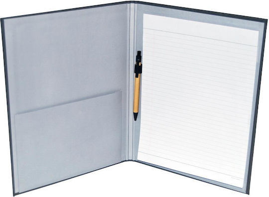 Next Conference Folder Eco Leather Gray with Notepad and Pen 32x24cm