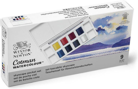 Winsor & Newton Νερομπογιές Πολύχρωμες με Πινέλο