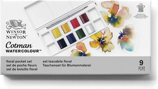 Winsor & Newton Νερομπογιές Πολύχρωμες με Πινέλο