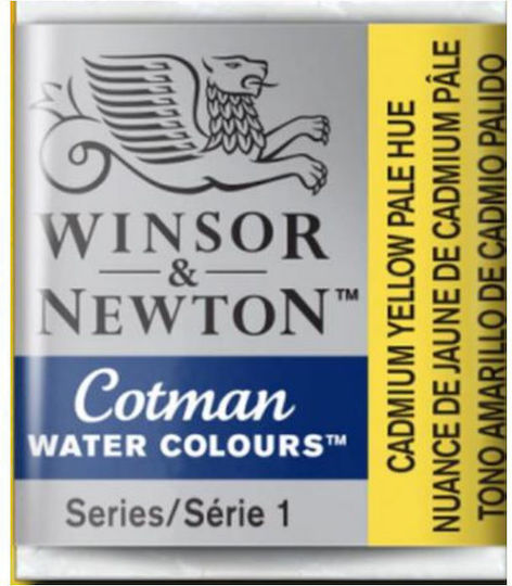 Winsor & Newton Water Colour Half Pan 119 Cadmium Yellow Pale Hue Winsor Newton Cotman Watercolour Yellow
