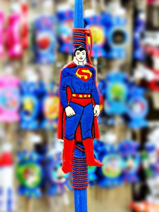 Easter Candle Superman Round Handmade Super Human