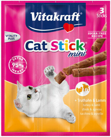 Vitakraft Cat Mini Treats Stick with Poultry & Liver 3pcs for Adult Cats 3pcs 18gr