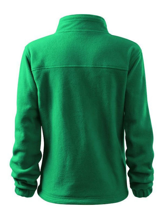 Women's Cardigan with Zipper Green