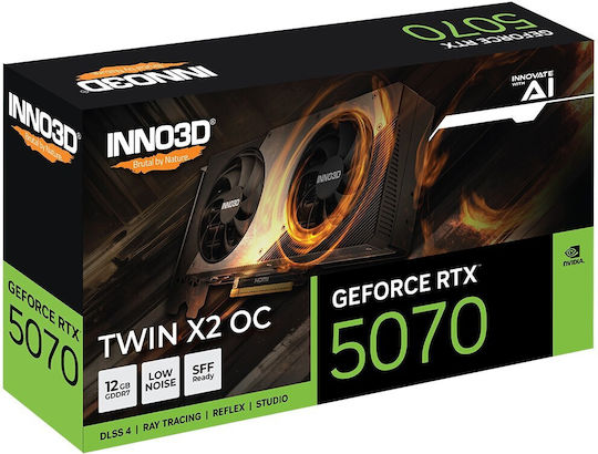 Inno 3D GeForce RTX 5070 12GB GDDR7 TWIN X2 OC Κάρτα Γραφικών