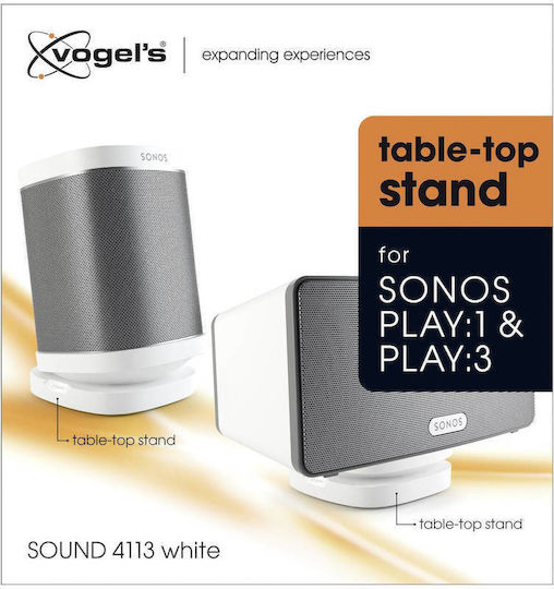 Vogel's Επιτραπέζια Βάση Ηχείου Sound 4113 Table Stand Sonos Play:1/ Play:3 (Τεμάχιο) σε Λευκό Χρώμα