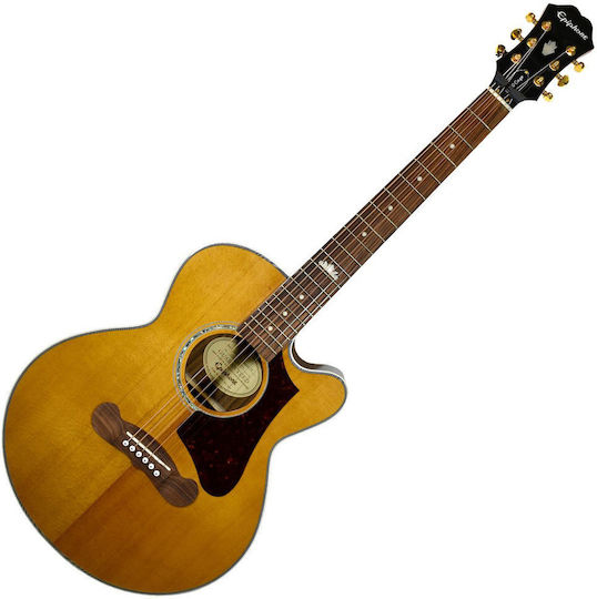 Epiphone Ακουστική Κιθάρα J-200 EC Studio Parlor Cutaway Natural