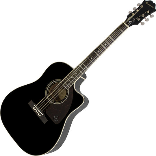 Epiphone Semi-acustic Chitară J-45 EC Studio Chitare acustice cu decupaj Negru