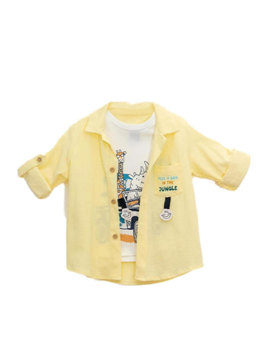 Set pentru copii cu pantaloni Vară 3buc Yellow