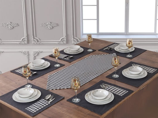 Tropik Home Runner Set 7pcs Black 40x170cm