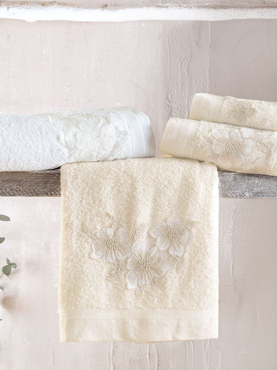 Rythmos Bath Towels Set 3 pcs Aragon White Weight 500gsm