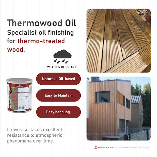 Borma Wachs Thermowood Βερνίκι Εμποτισμού Διαλύτου No53 Άχρωμο 1lt
