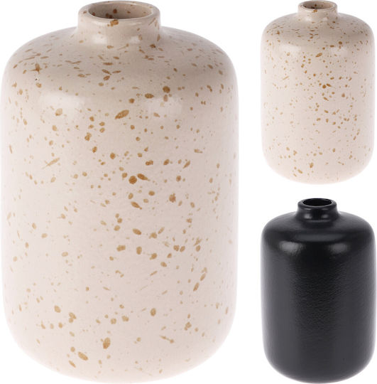 Koopman Vase aus Porzellan Weiß 7.5xH11cm