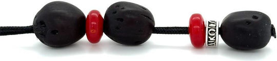 Kompologadiko Aromatice Perle de îngrijorare cu 21 de mărgele din Lemn Negru