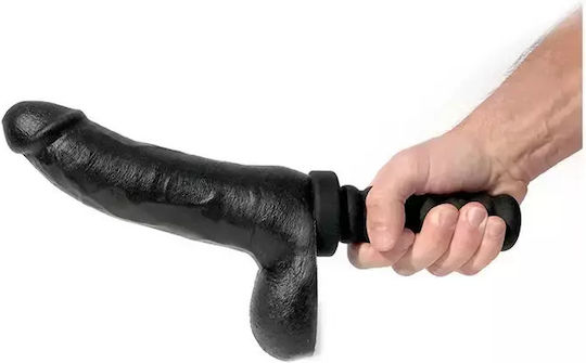Boneyard Glass Dildo with Scrotum Flesh 20cm